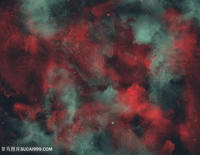 彩色云雾红色迷雾背景图片