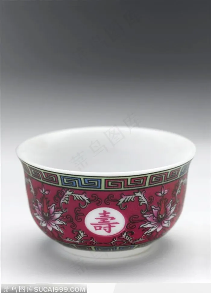 中华传统工艺品-红色茶杯
