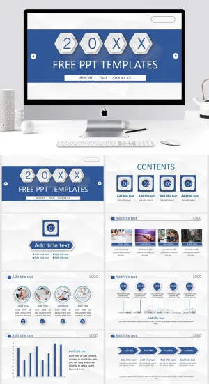 现代清新通用PPT模板预览图