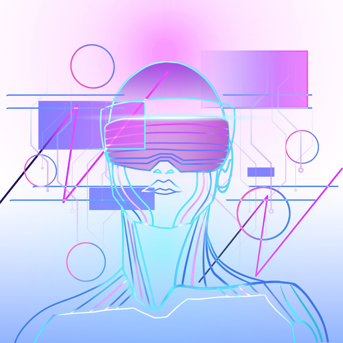 科技人工智能虚拟现实VR元宇宙海报模板PSD分层设计素材