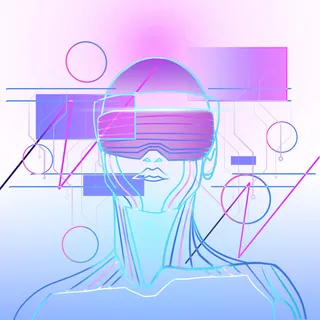 科技人工智能虚拟现实VR元宇宙海报模板PSD分层设计素材