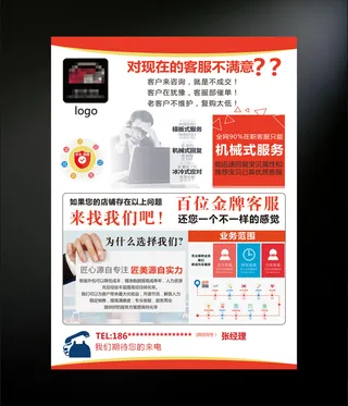 招聘客服海报设计