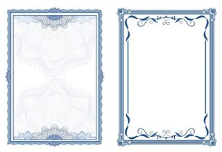 防伪底纹 奖状边框