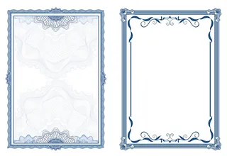 防伪底纹 奖状边框