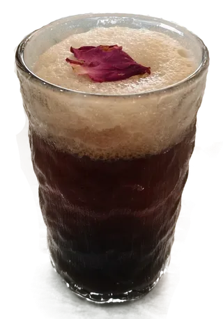 家庭下午茶气泡冰美式打泡咖啡玫瑰免抠摄影实拍元素素材