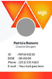 橙渐变工作证名片