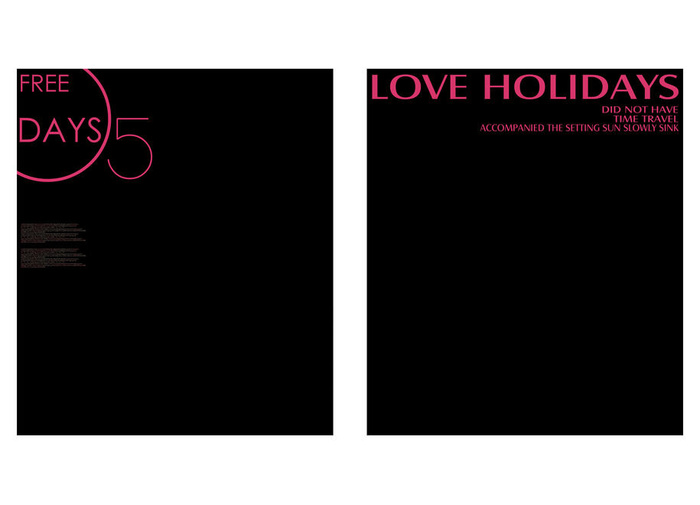 英文左右照片粉色字排版相册影集