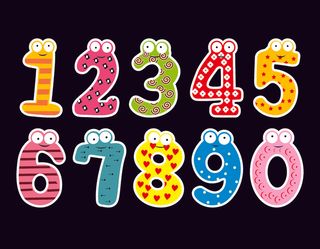 数字 数学  卡通 拟人