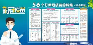 德尔塔病毒 疫情防控新冠肺炎疫苗健康海报x展板架psd设计cdr素材