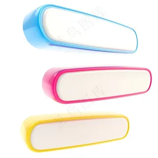 三款彩色条形按钮高清图片