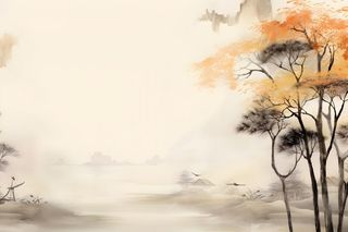 大气山水水墨意境背景