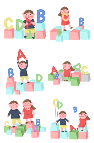 教育培训少儿学习英语英文字母_元素