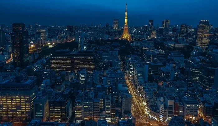 日本东京城市夜景图片