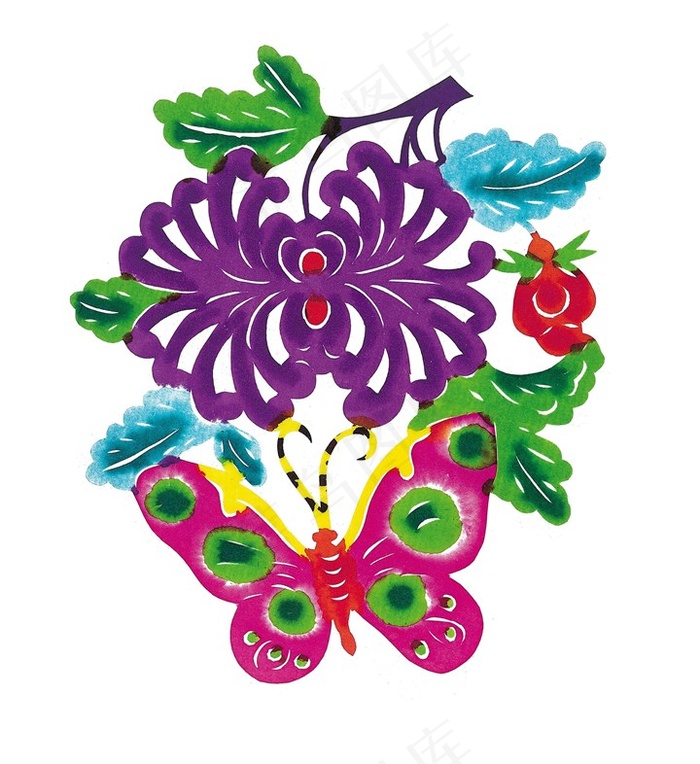 蝴蝶和花朵素材图片