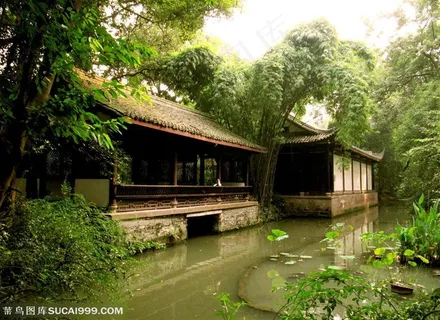 中国园林景观成都杜甫草堂图片