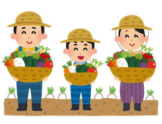 一家人卡通收获现代农业