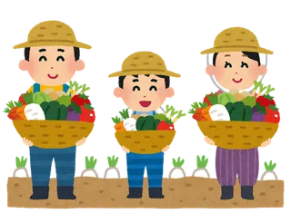 一家人卡通收获现代农业