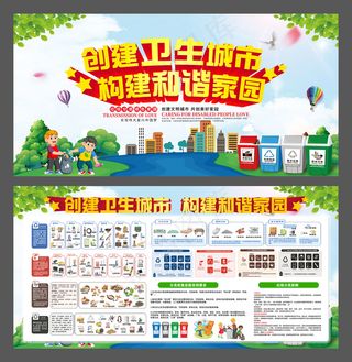 创建卫生城市展板