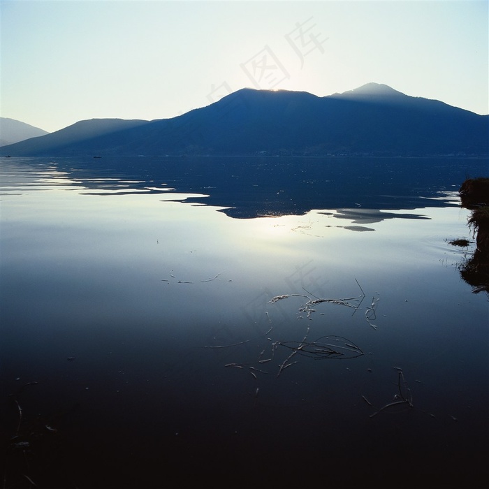 黄山日出瀑布山川素材一五三风景图