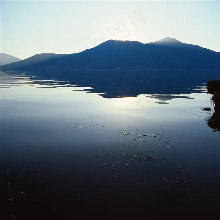 黄山日出瀑布山川素材一五三风景图