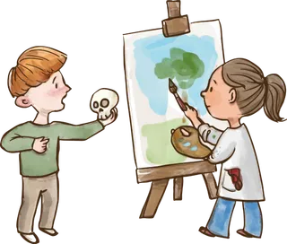 卡通 素材 人物 动画 插图