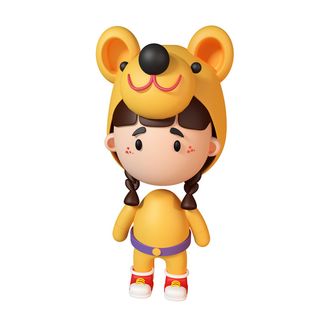 职业人物购物玩偶手办立体办公场景卡通小人元素PNG设计素材模板