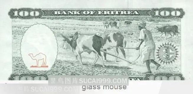 100元外币上的耕地图像