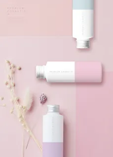 电商广告系美化妆品粉色海报