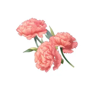 母亲节康乃馨花免抠