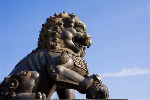 石狮铜狮造型故宫jpg素材