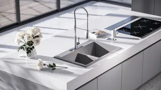 现代简约厨房洗手池 建模效果室内设计窗户