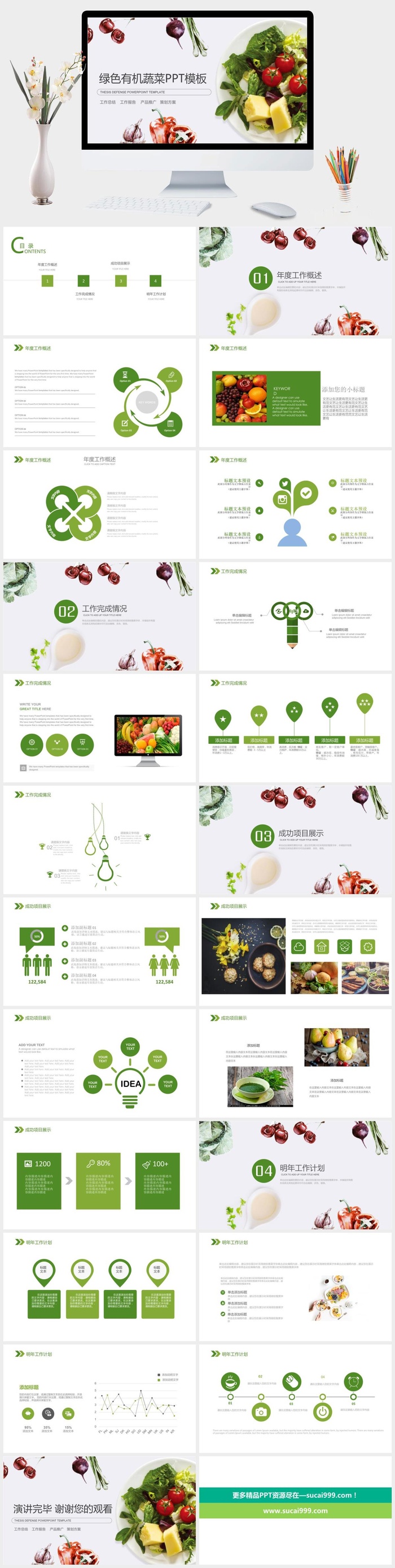 蔬菜水果企业项目展示商务PPT 