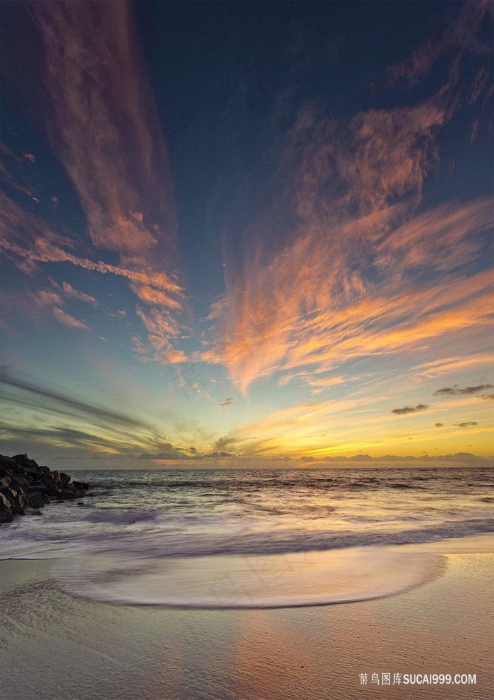 唯美海边日出夕阳壁纸