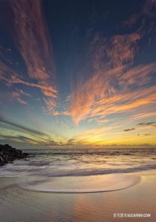 唯美海边日出夕阳壁纸