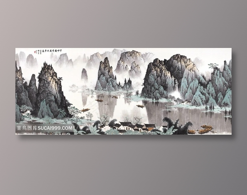 白雪石千峰竞秀唯美风景画
