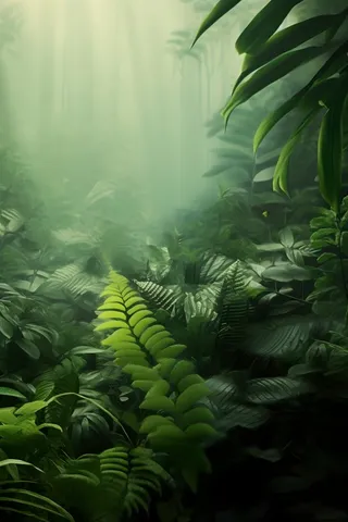 简约树叶丛林小草绿色简约背景