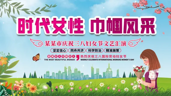三八妇女节海报女神节海报psd模版