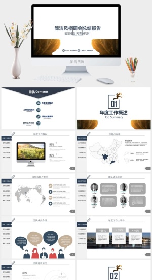 员工职工周会议汇报报告述职PPT模板预览图