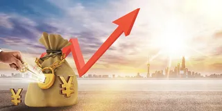 金色合成图金融经济发展展板背景