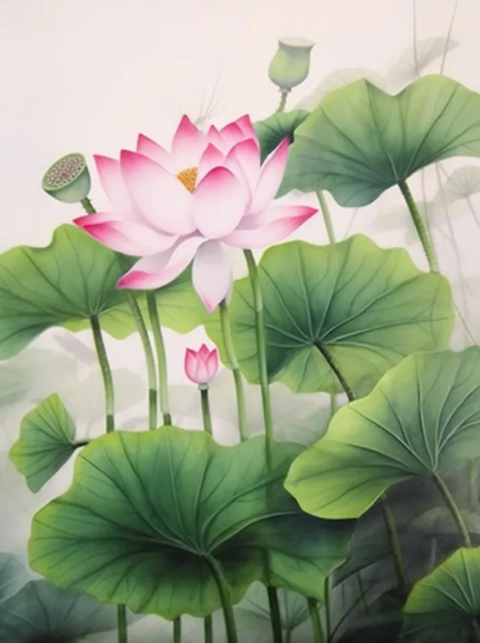 荷花荷叶背景(896x1200)