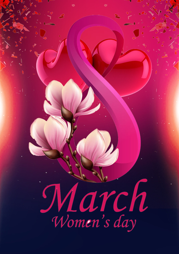 三八妇女节女神节贺卡素材