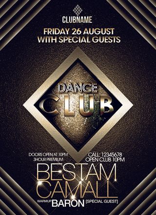 科技感多边形海报模板