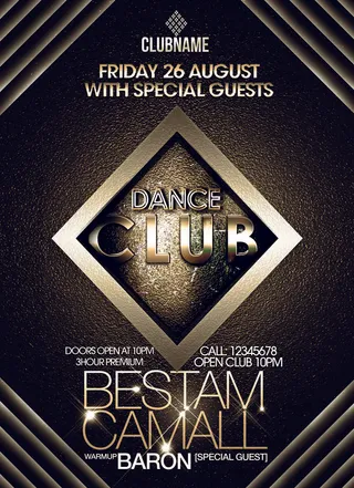 科技感多边形海报模板