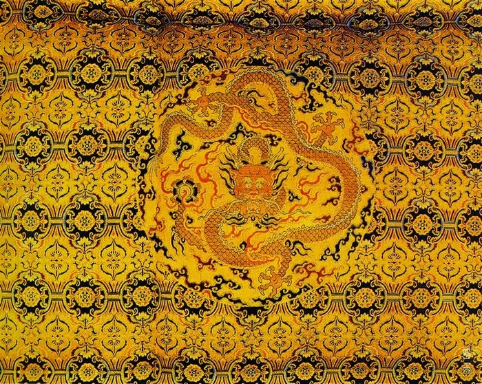 复古龙纹吉祥图案背景素材