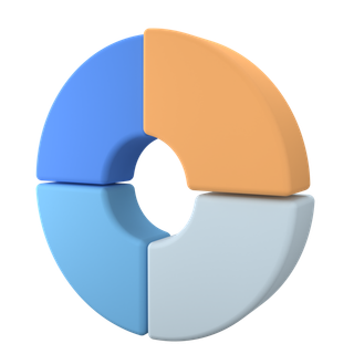 饼状图简约3D数据png图标素材