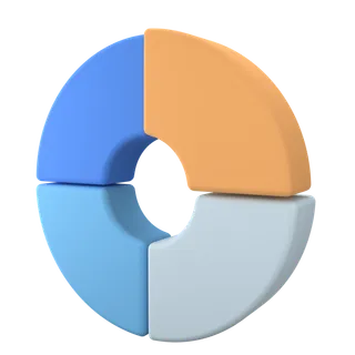 饼状图简约3D数据png图标素材