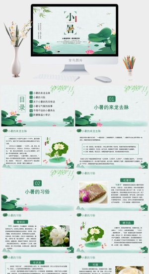 小暑24节气传统文化教学课件