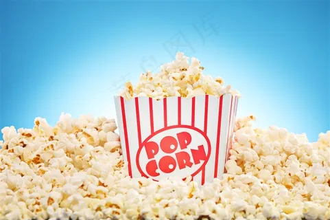 一大堆美味的爆米花