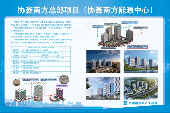建筑工地展板psd模版下载