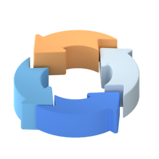 循环简约3D数据png图标素材